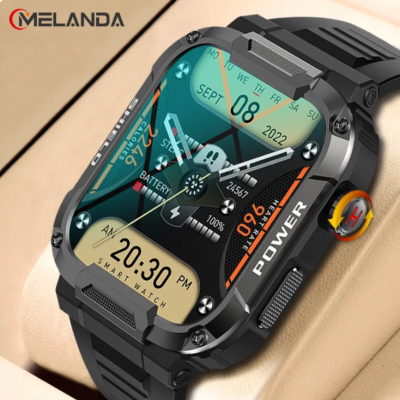 MELANDA 1.85 Military Smart Sports Watch
